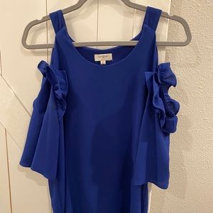 Boutique Umgee cold Shoulder ruffle top